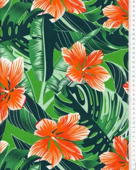 Polynesian fabric TAHITI Green - Tissushop